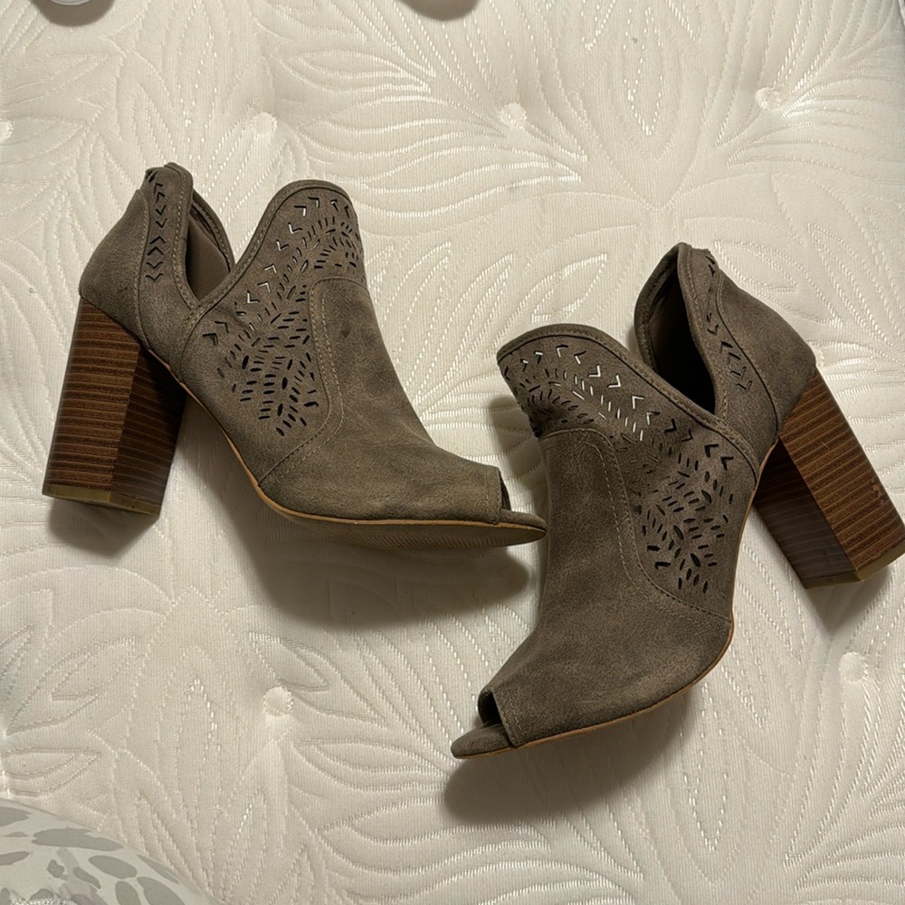 Open toe Bootie Heels